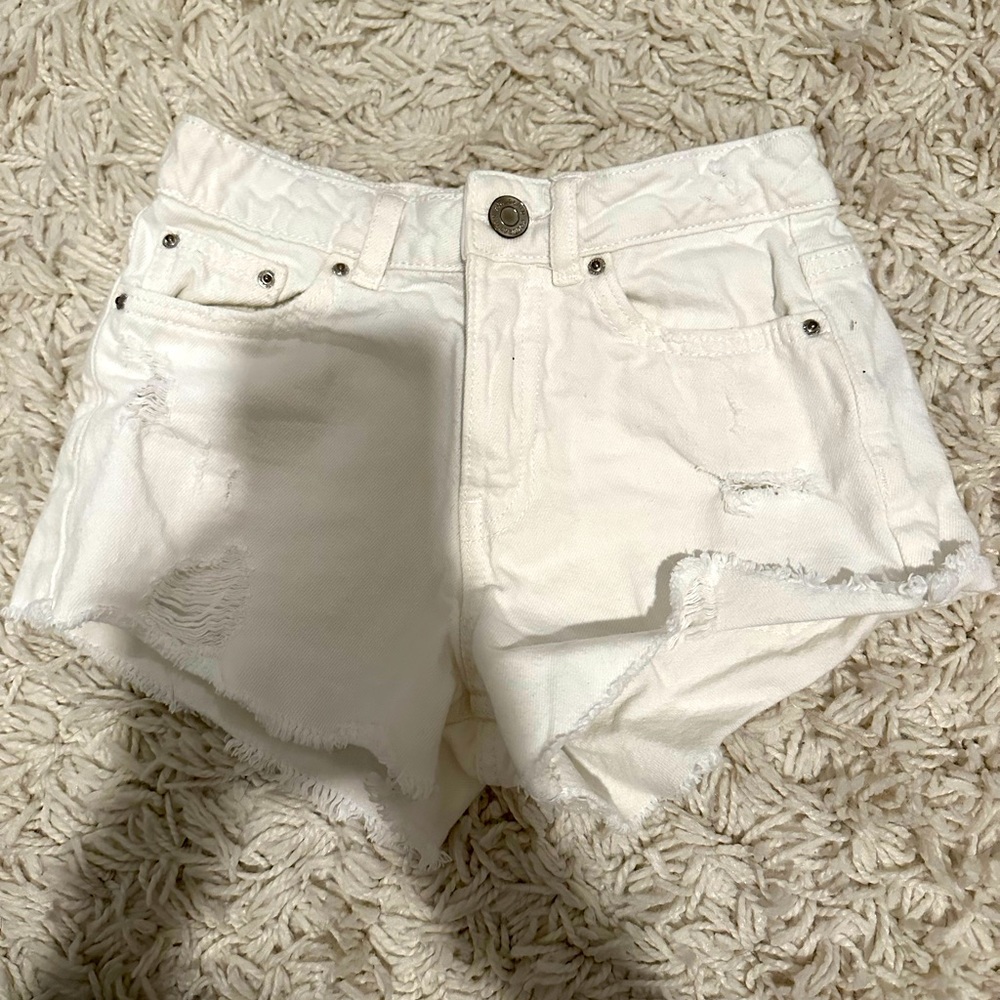 White Zara Jean shorts size 8 kids